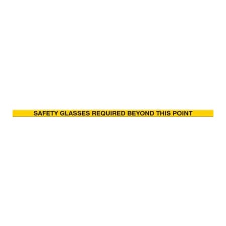Accuform Accuform Tough-Mark Heavy-Duty Message Strip, Safety Glasses Required, 2inx48in PTP219